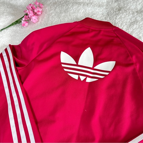 Adidas Three Stripe Hot Pink Jacket - Picture 4 of 8